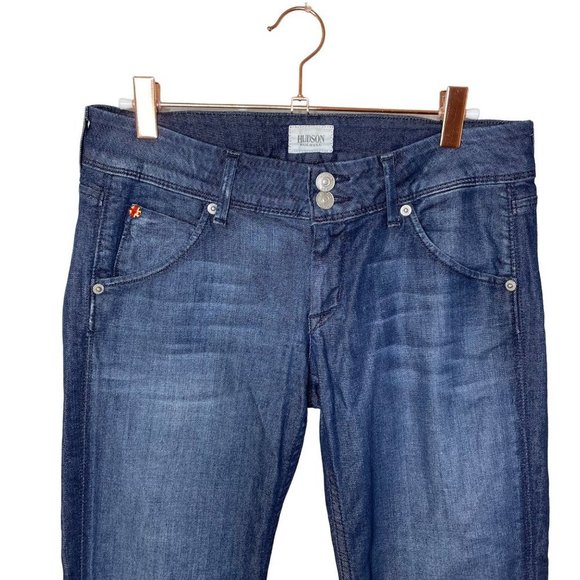 Hudson Collin Flap Skinny Jeans in Crete Dark Wash W422TIL Tencel Size 26 - Picture 4 of 10